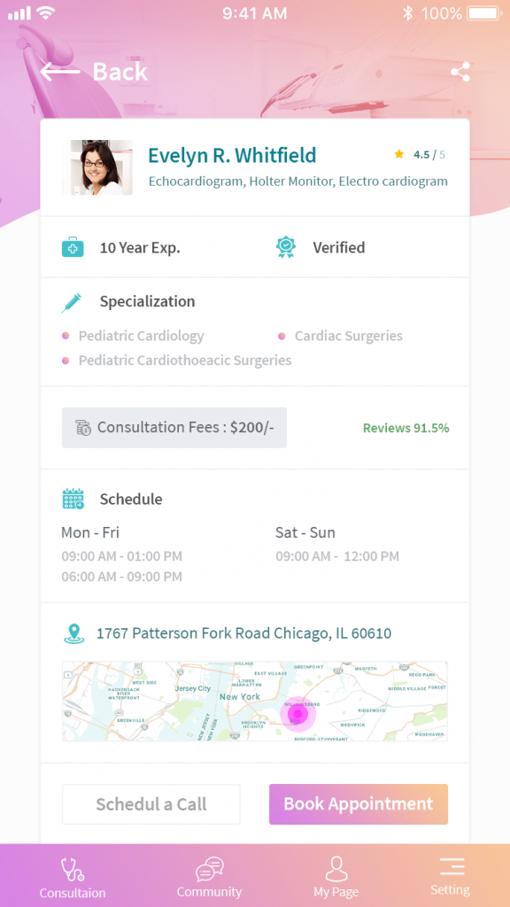 Doctor Scheduling dashboard