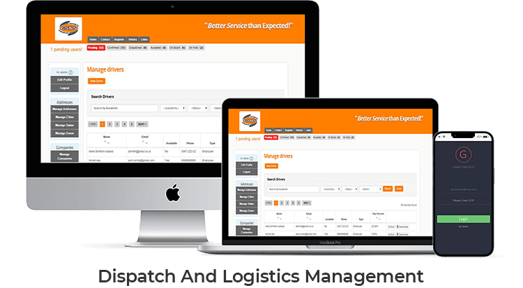 Dispatch & Logistic Management New Ios