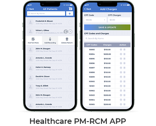 Healthcare PM-RCM APP mobile