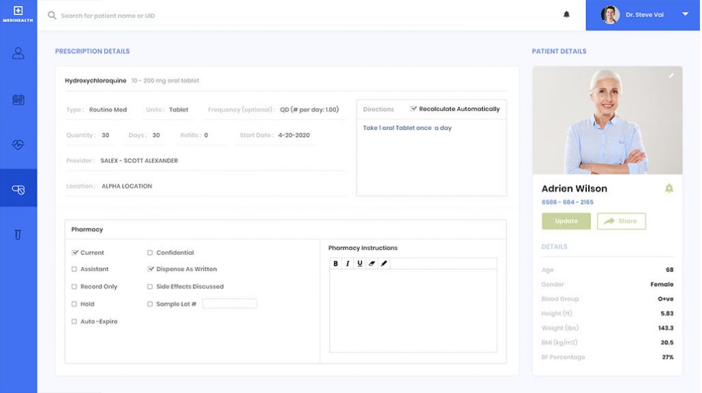 Online Pharmacy Dashboard